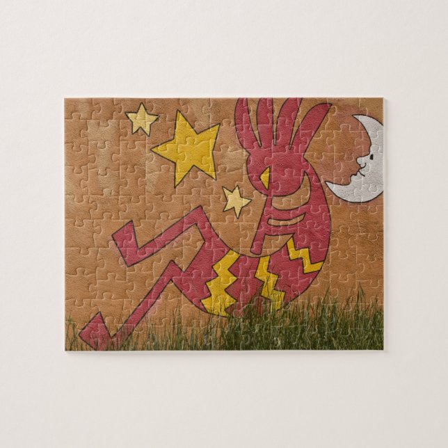 USA, New Mexico, Santa Fe. Wall mural of a Jigsaw Puzzle (Horizontal)