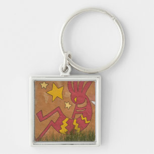 USA, New Mexico, Santa Fe. Wall mural of a Key Ring