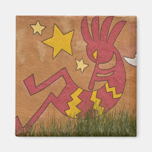 USA, New Mexico, Santa Fe. Wall mural of a Magnet