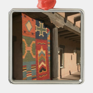 USA, New Mexico, Taos: Navaho Rug Gallery Kit Metal Tree Decoration