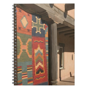 USA, New Mexico, Taos: Navaho Rug Gallery Kit Spiral Notebook