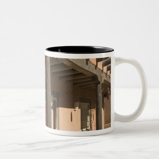 USA, New Mexico, Taos: Navaho Rug Gallery Kit Two-Tone Coffee Mug (Right)
