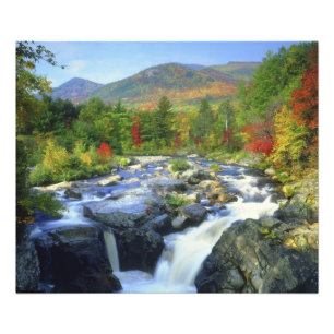 USA, New York. A waterfall in the Adirondack Photo Print