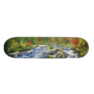 USA, New York. A waterfall in the Adirondack Skateboard