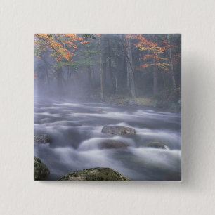 USA, New York, Adirondacks, Big Moose River 15 Cm Square Badge