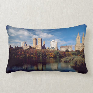 USA, New York City, Central Park, Lake Lumbar Cushion