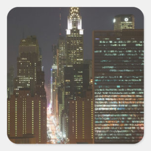 USA, New York City, View of Midtown with Square Sticker
