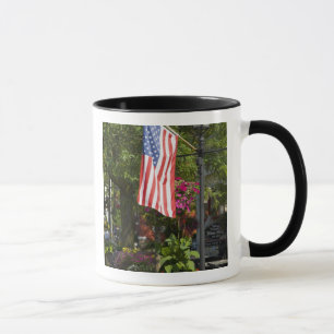 USA, New York, Lewiston. American flag attached Mug