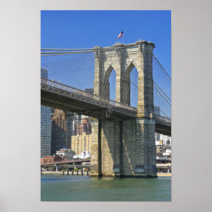 USA, New York, New York City. Brooklyn Bridge Poster