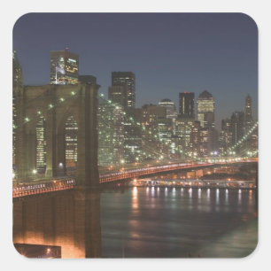 USA, New York, New York City, Manhattan: 10 Square Sticker