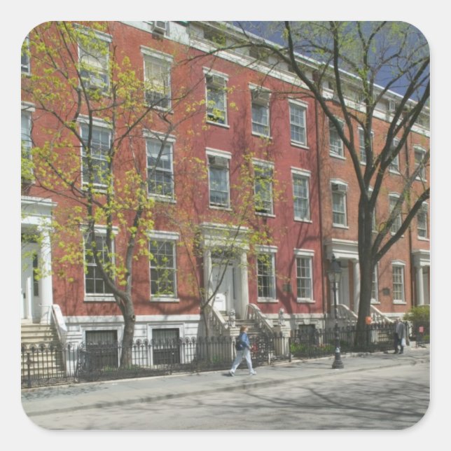 USA, New York, New York City, Manhattan: 25 Square Sticker (Front)