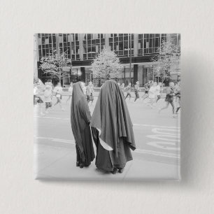 USA, NEW YORK: New York City Nuns Watching NYC 15 Cm Square Badge