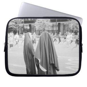USA, NEW YORK: New York City Nuns Watching NYC Laptop Sleeve