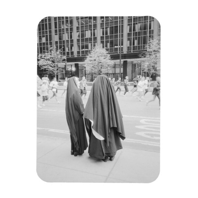USA, NEW YORK: New York City Nuns Watching NYC Magnet (Vertical)