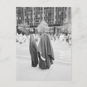 USA, NEW YORK: New York City Nuns Watching NYC Postcard