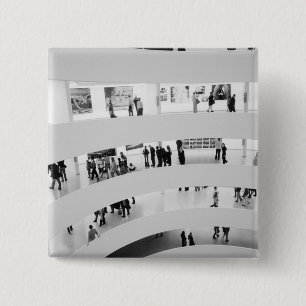USA, New York, New York City: The Guggenheim 2 15 Cm Square Badge