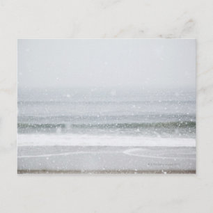 USA, New York State, Rockaway Beach, snow storm 2 Postcard