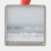 USA, New York State, Rockaway Beach, snow storm
