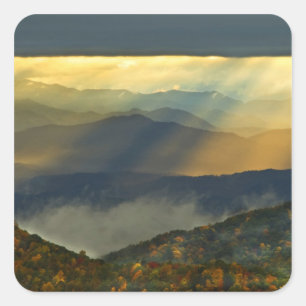 USA, North Carolina, Great Smoky Mountains. Square Sticker