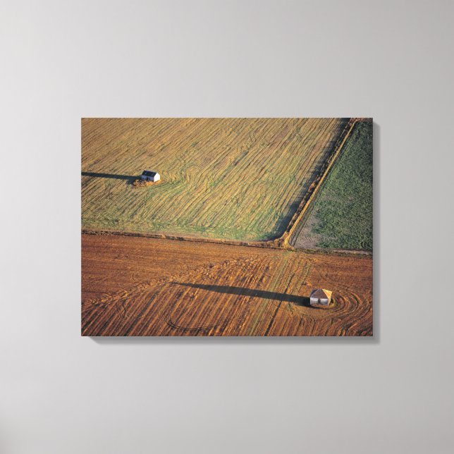 USA, North Dakota, Washburn. Late light throws Canvas Print (Front)