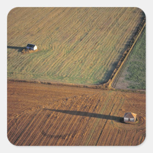 USA, North Dakota, Washburn. Late light throws Square Sticker