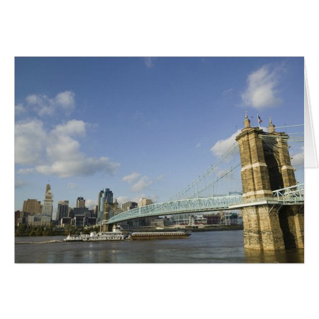 USA, Ohio, Cincinnati: Roebling Suspension 2 (Front Horizontal)