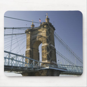 USA, Ohio, Cincinnati: Roebling Suspension 3 Mouse Pad