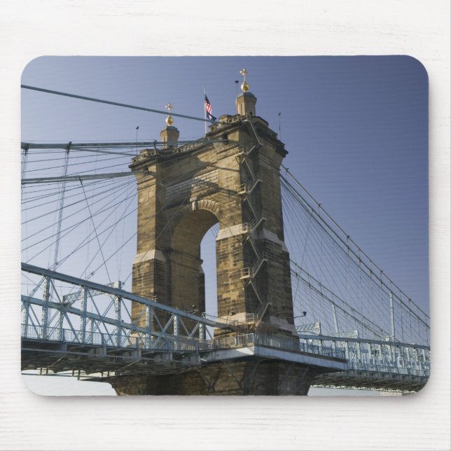 USA, Ohio, Cincinnati: Roebling Suspension 3 Mouse Pad (Front)
