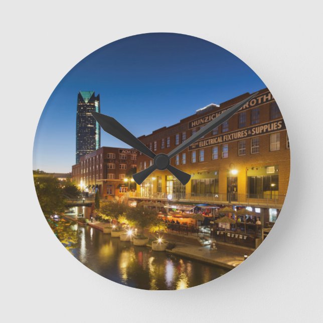 USA, Oklahoma, Oklahoma City, Bricktown Round Clock (Front)