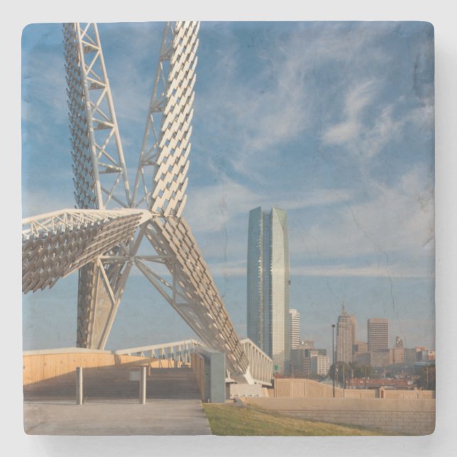 USA, Oklahoma, Oklahoma City, Skydance Stone Coaster (Front)
