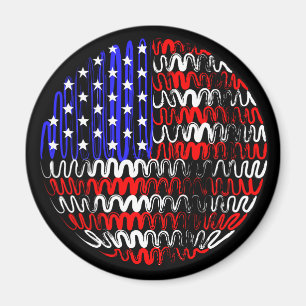 USA on Black Magnet