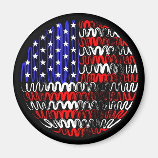 USA on Black Magnet