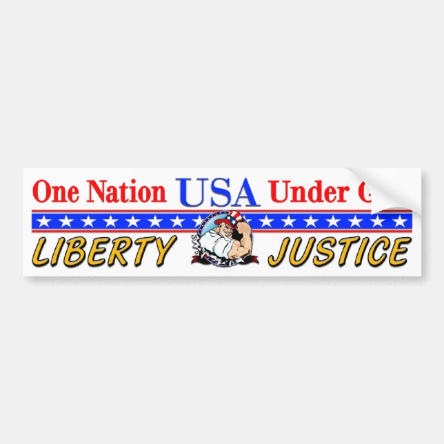 USA - One Nation Under God Bumper Sticker (Front)