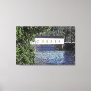 USA, Oregon. A pick-up crossing the Canvas Print