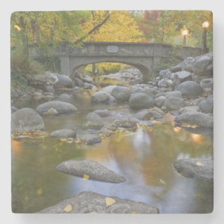 USA, Oregon, Ashland, Lithia Park. Autumn Stone Coaster