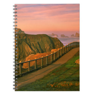 USA, Oregon, Bandon. Rocks Viewed From Trail Spiral Notebook