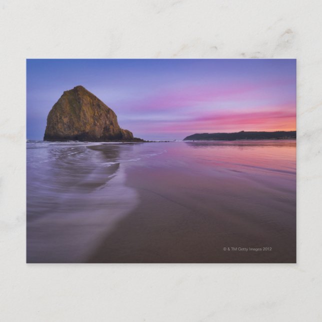 USA, Oregon, Clatsop County, Haystack Rock and Postcard (Front)