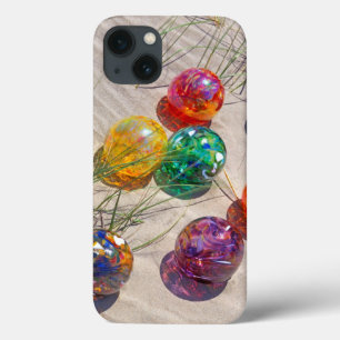 USA, Oregon. Colourful Glass Floats On Sand Dune iPhone 13 Case