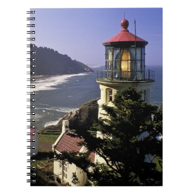 USA, Oregon, Florence. Heceta Head Lighthouse Spiral Notebook (Front)