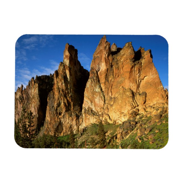 USA, Oregon, Granite Cliffs At Smith Rock State Magnet (Horizontal)