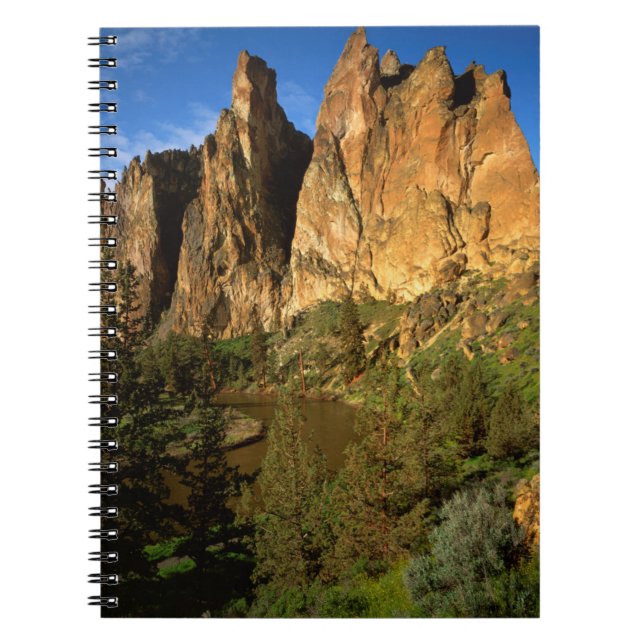 USA, Oregon, Granite Cliffs At Smith Rock State Spiral Notebook (Front)