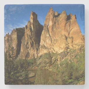 USA, Oregon, Granite Cliffs At Smith Rock State Stone Coaster