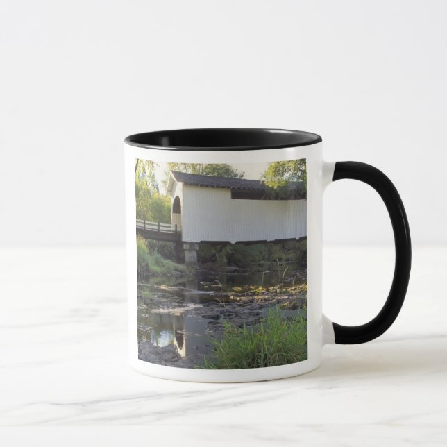 USA, Oregon. Harris covered bridge over Marys Mug (Right)