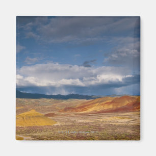 USA, Oregon, Mitchell, Painted Hills with storm Magnet