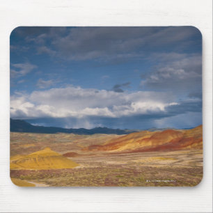 USA, Oregon, Mitchell, Painted Hills with storm Mouse Pad