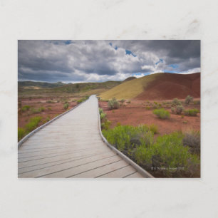 USA, Oregon, Mitchell, Pathway among Painted Postcard
