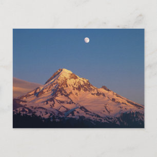 USA, Oregon, Mt Hood. Sunset creates alpenglow Postcard