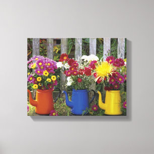 USA, Oregon, Portland. Antique enamelware Canvas Print