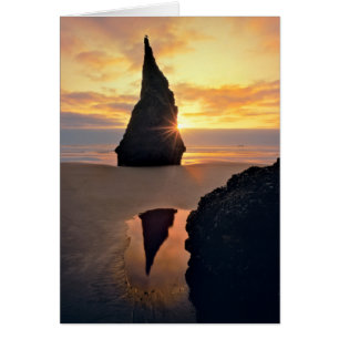 USA, Oregon. Rock Formation At Sunset