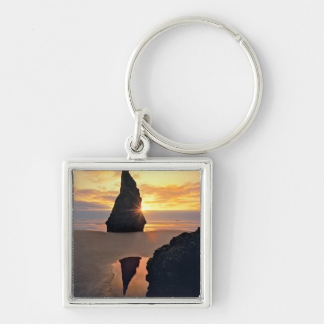 USA, Oregon. Rock Formation At Sunset Key Ring (Front)